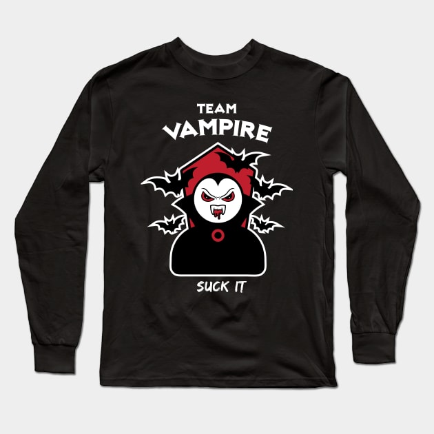 Team Vampire (Dark Background) Long Sleeve T-Shirt by nopetoocreepy